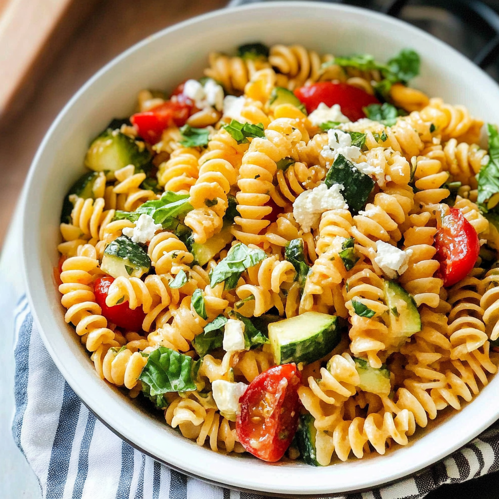 Back-to-school veggie pasta salad