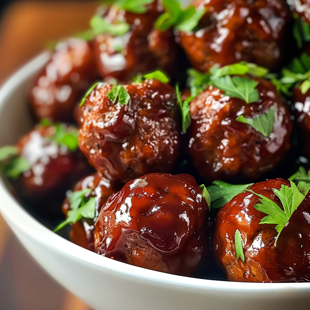Cranberry BBQ Crockpot Meatballs