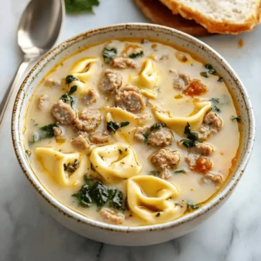 Autumn Sausage Tortellini Soup