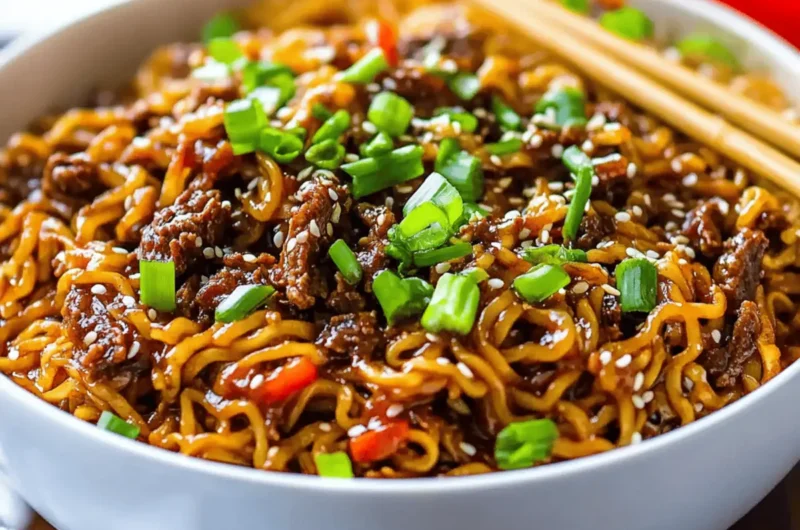 Slow Cooker Beef Ramen Noodles