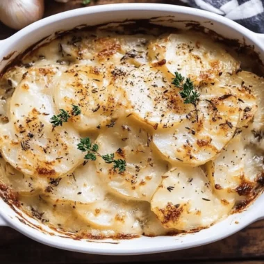 Thanksgiving French Potato and Onion Gratin